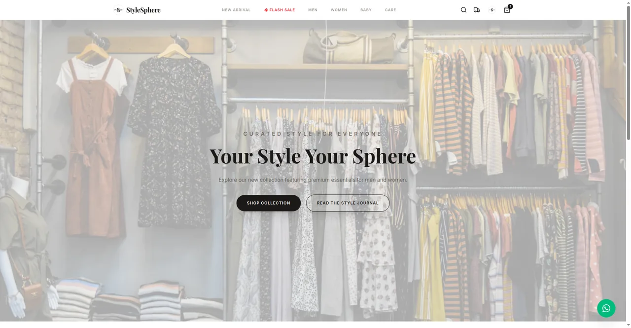 StyleSphere website screenshot